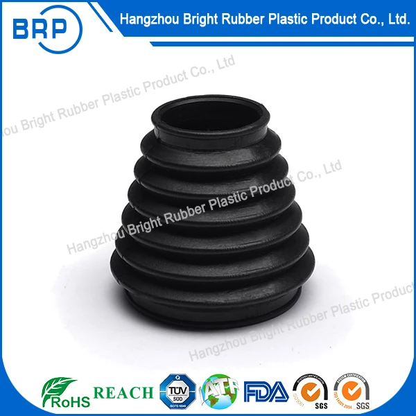 Custom Compression Molded Silicone Rubber Bellows – Accordion Corrugated Flexible Dust Cover
