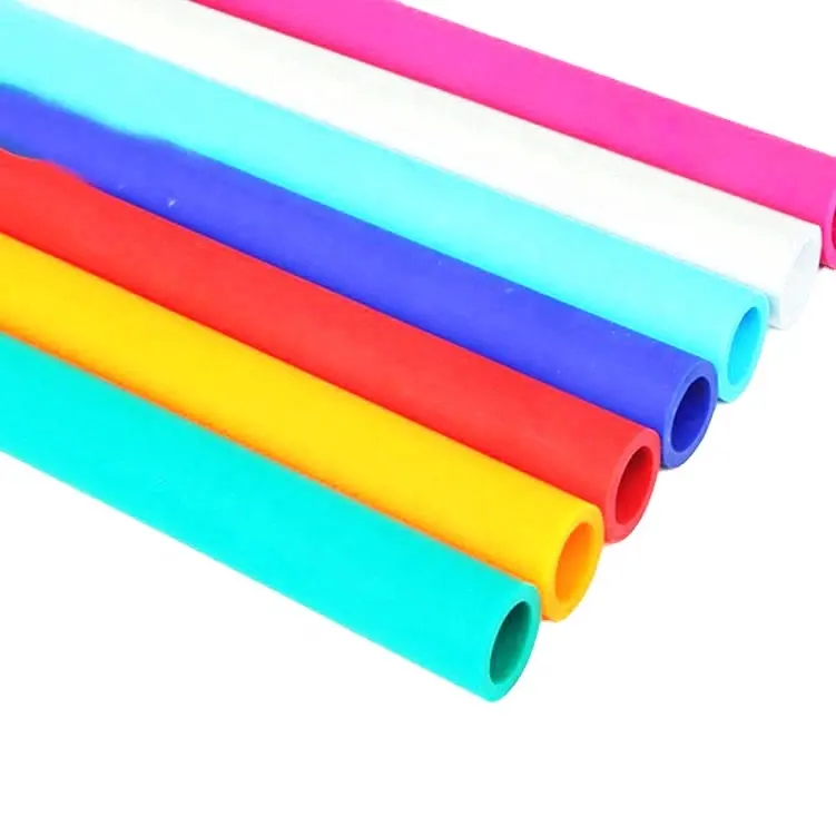 Tubo de silicone colorido personalizado de alta qualidade extrusão de tubo de silicone de grau alimentício